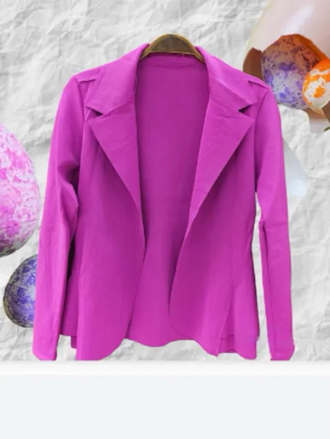 Blazer Feminina Casaquinho De Neoprene Manga Longa G1 G2 G3#010