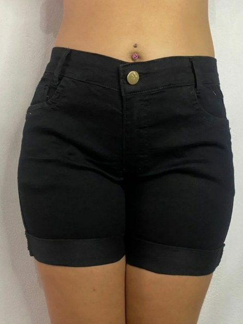 Shorts jeans com lycra