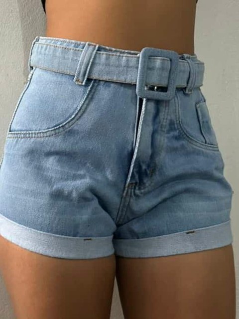 Short sem lycra com cinto
