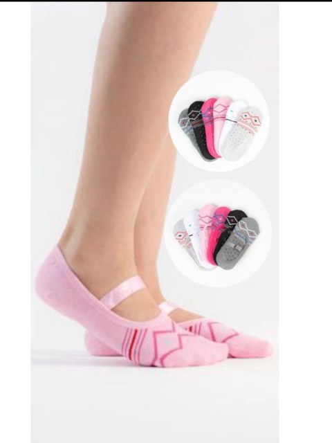 Kit6 mei a Pilates com antiderrapante de liso um par 35-41