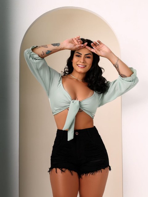 SHORT PRETO DETONADO JOLIC