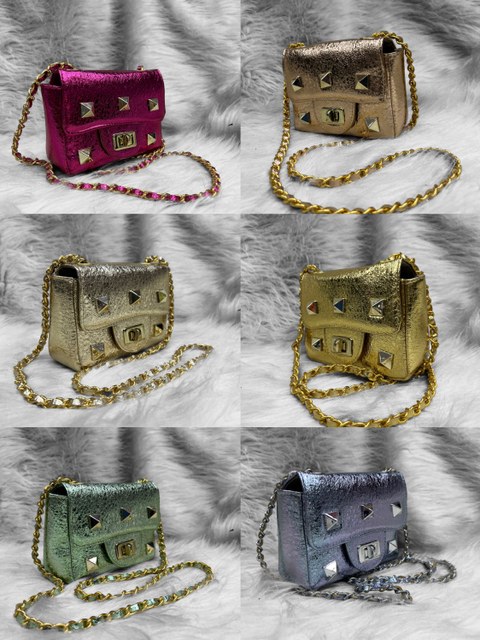 Bolsa Transversal Charme Com Corrente E Tirinho