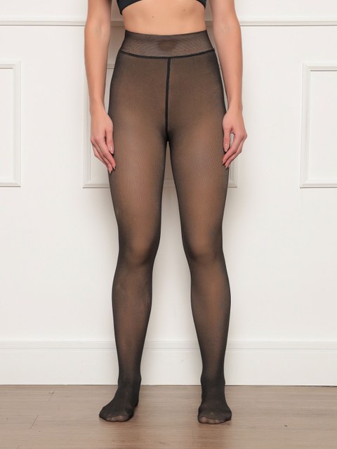 Calça meia térmica feminino cintura alta esquenta bem