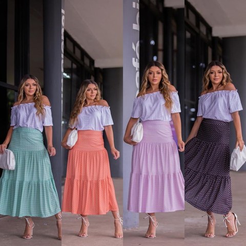 Saia 3maria estampada Poa