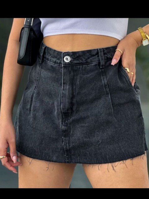 8188 short jeans mom jeans com bolsa