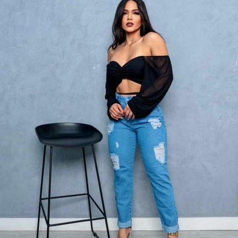 Calça feminina Mom -laifir