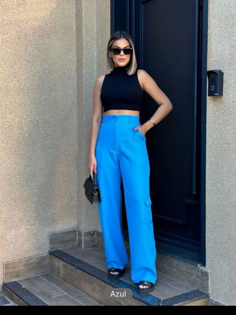 Calça Cargo De Alfaiataria/ Com Bolsões 113