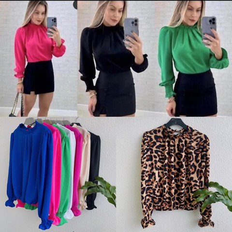 Camisa duna manga longa linda bella