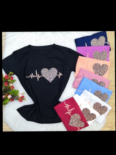 Blusa Tshirt "batimento coração"