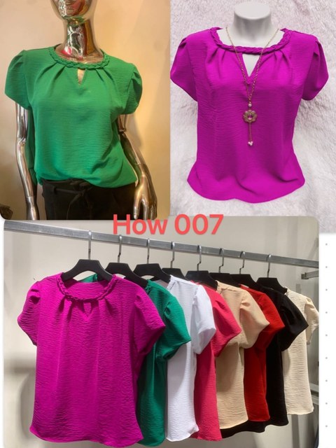 Blusa duna com detalhes de trança na gola