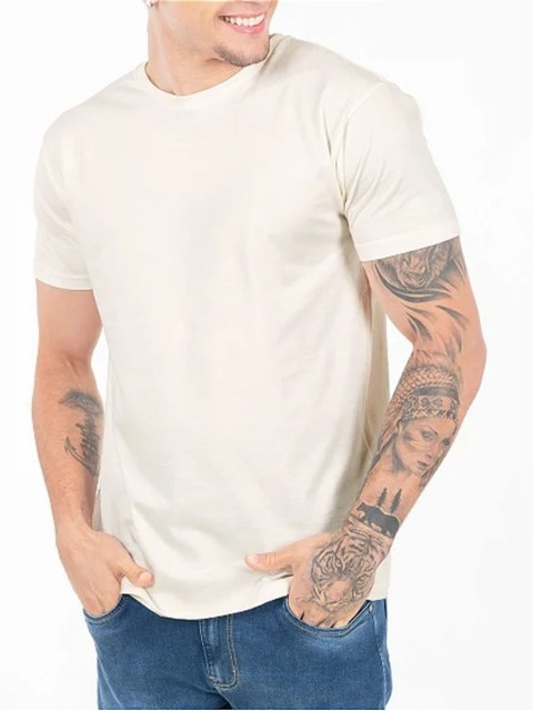 Camiseta Masculina Off White fio 30.1 100 % Algodão