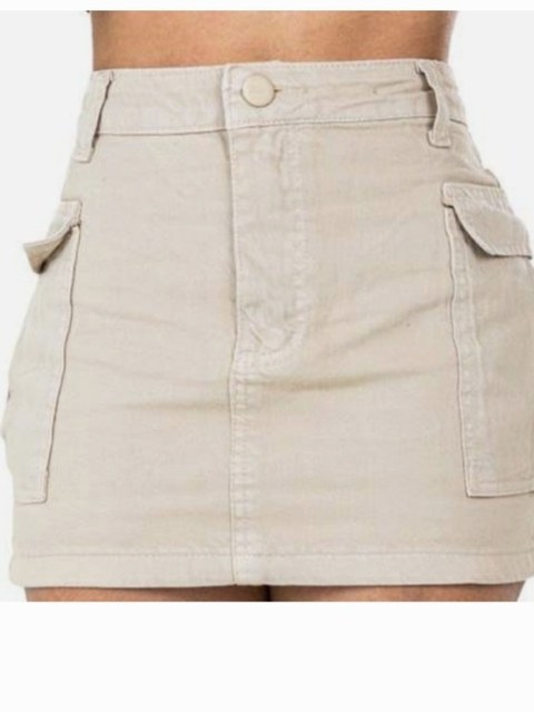 Saia jeans modelo cargo