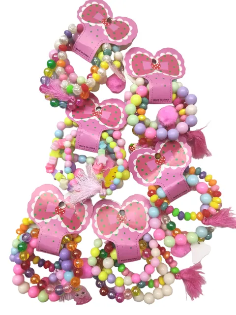 Pulseira infantil de missangas