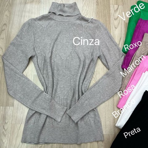 Blusa modal gola alta