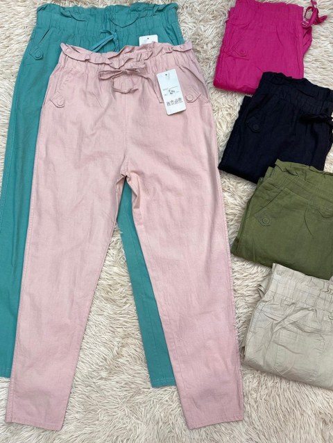 Calça linho com elastano