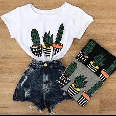 T-shirt estampa alto relevo moda feminina isa