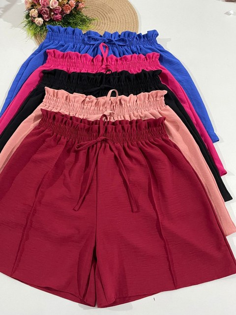 Plus size short de tecido duna