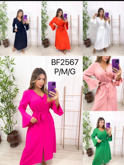 Onsay simple vestido manga longa/Onsay-BF2567
