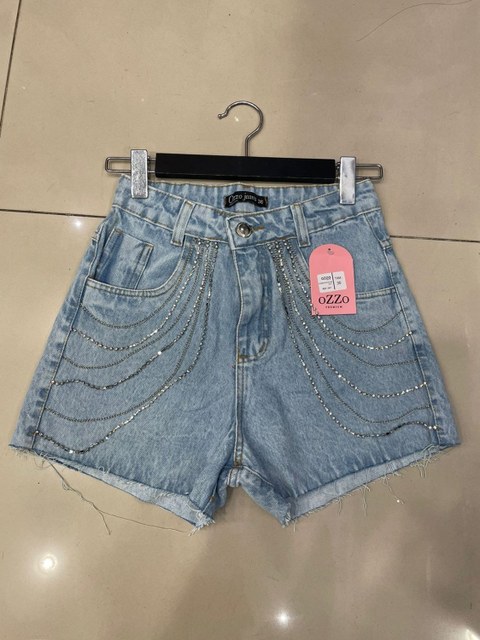 Short com corrente strass 197
