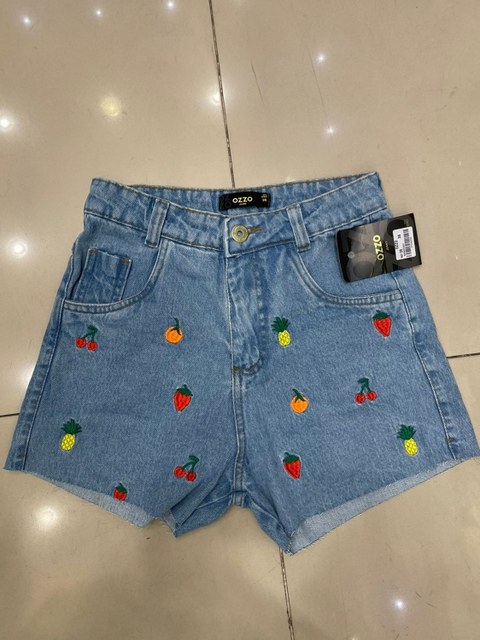 Short bordado frutinha corte a laser
