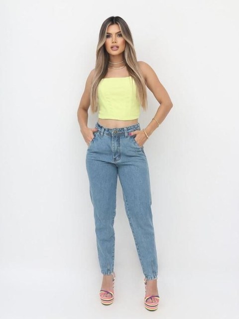 Calça mom bolso faca 248