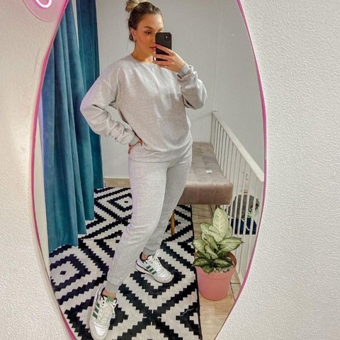 Conjunto moletom top oversize