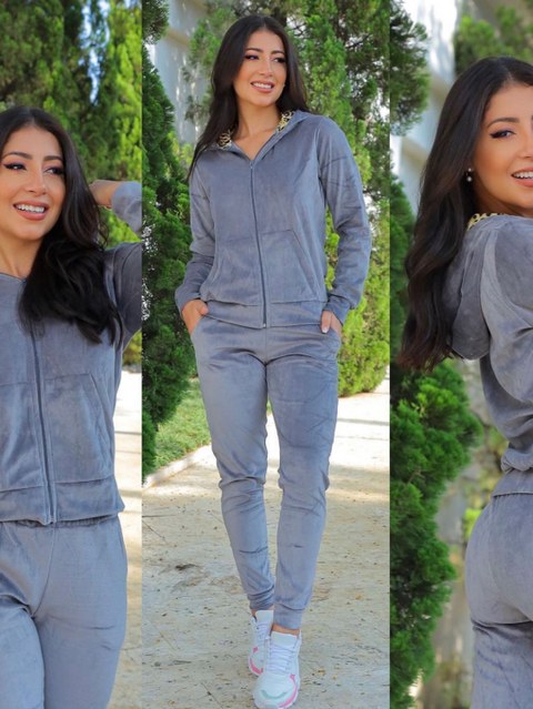 Conjunto Plush Animal Print Feminino