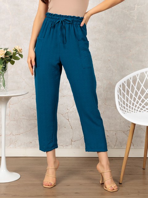 Calça Feminino Soltinha De Linha Elástico Na Cintura K05