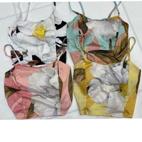 Cropped flor-sweet girl moda feminina
