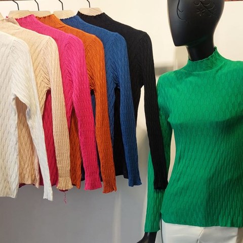 Blusa manga longa moda feminina de importado