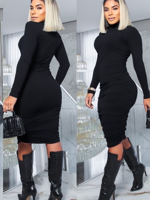 VESTIDO LOLA FRANZIDO NAS LATERAIS LM