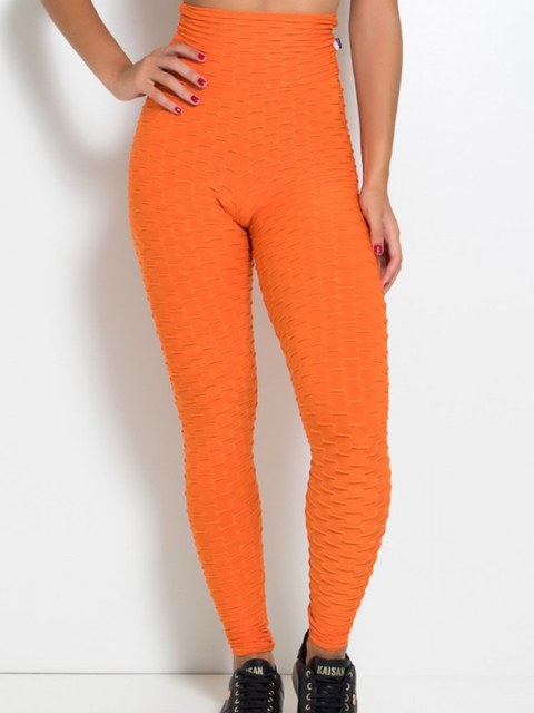 Calça legging  bolha flocada leg nervuras legue disfarça a celulite