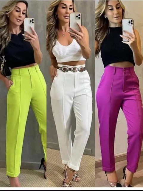 Calça listra alfaiataria