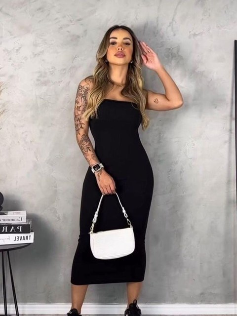 Vestido MIDI tomara que caia