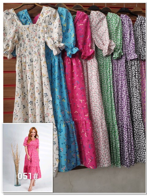 vestido Midi de poliéster estampada