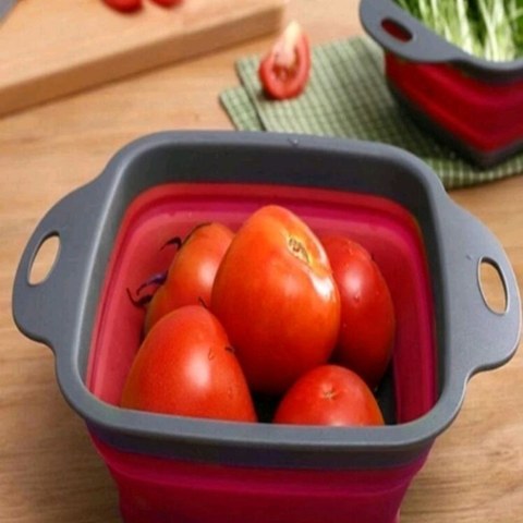 Escorredor Alimentos e Utensílios Cozinha Retrátil Silicone  Enviaremos cores sortidas
