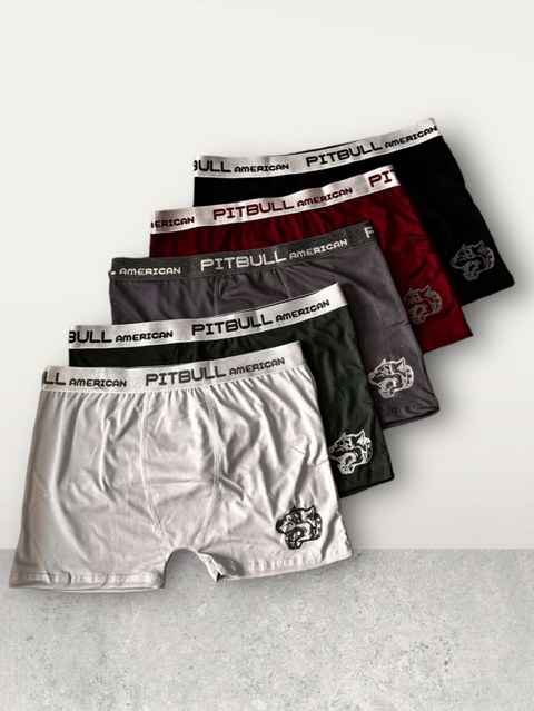 Kit 5 cueca box masculina lisa