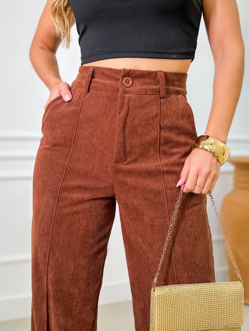 Veludo Cotelê CalÃ§a De Veludo Feminina Flare Calça Flare Veludo