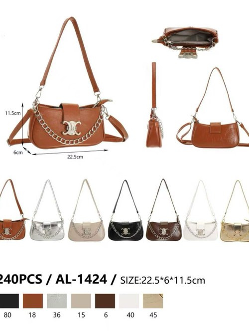 Bolsa Celine metalizada com 3 alças AL-1424 - SUMMER BOLSAS | ZAX