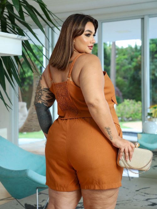 Conjunto botão Plus Size - Carmin Plus | ZAX