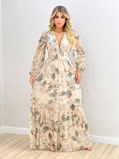 Cor Bege Estampado