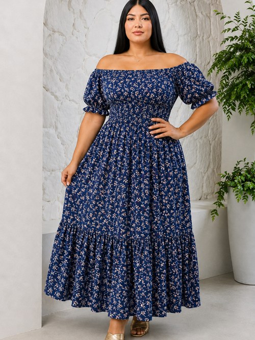 Cor Floral Azul Marinho