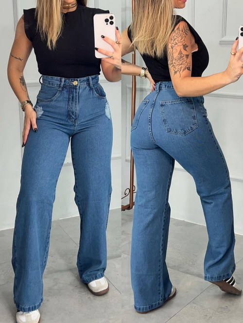 calça wide leg - Mazen Jeans | ZAX