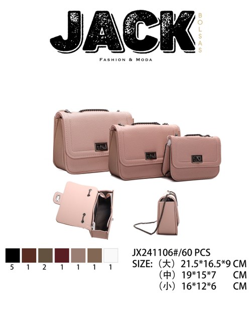 biscuit　レディース　GB XS BOLSA FEMININA KIT COM 3 PÇS 241106 - Jack Bolsas | ZAX