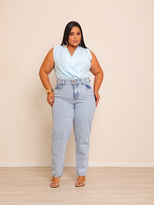 Calça mom jeans feminina plus size - Tinder Jeans | ZAX