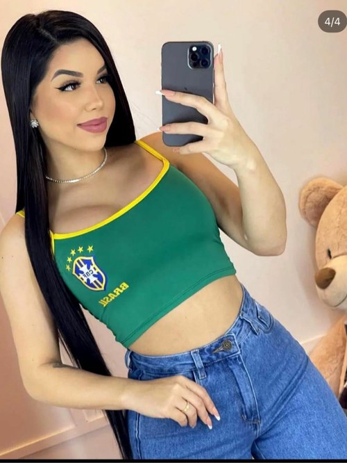 Cropped alcinha Brasil - Mr Confecções | ZAX