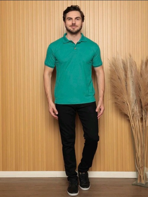 Camisa polo masculino com bolso liso - C&Y | ZAX