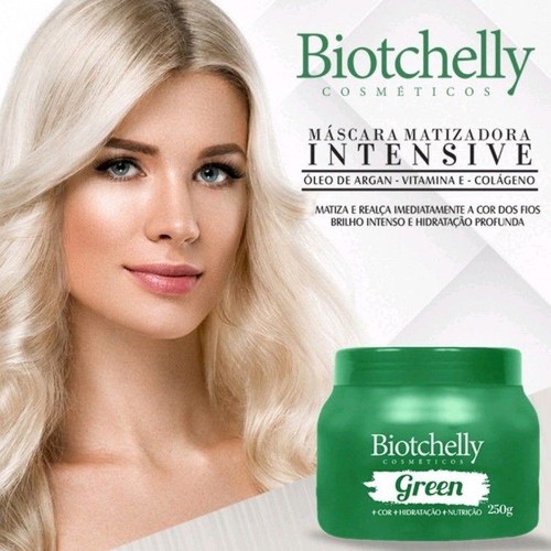 Máscara Matizadora Green Efeito Pérola 250g Biotchelly Loiro