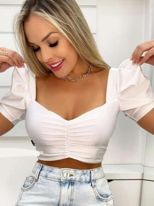 CROPPED MANGA PRINCESA NK - Taylor Modas | ZAX
