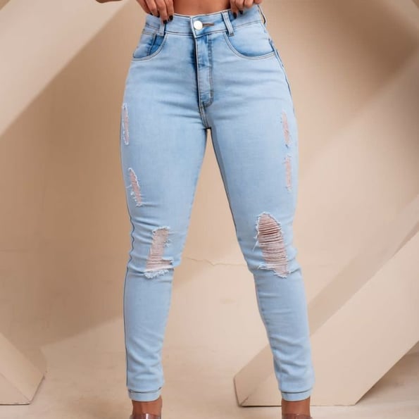 Calça jeans com lycra